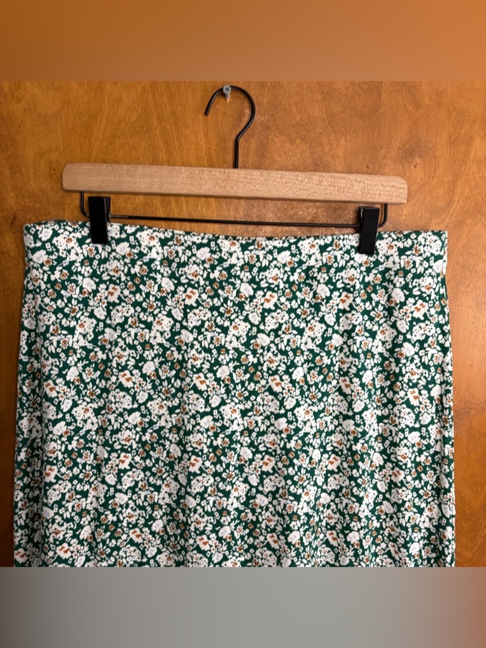 J. Jill Green Ditsy Floral High Rise Maxi Skirt Paisley Boho Resort Lagenlook - Picture 4 of 10